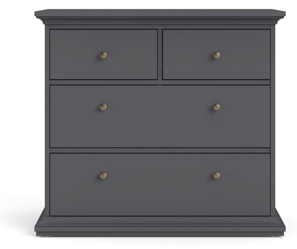 Siva niska komoda 96x87 cm Paris – Tvilum