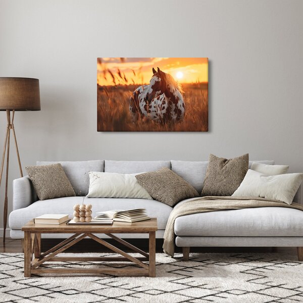 Slika - Konj pri zalasku sunca (90x60 cm)