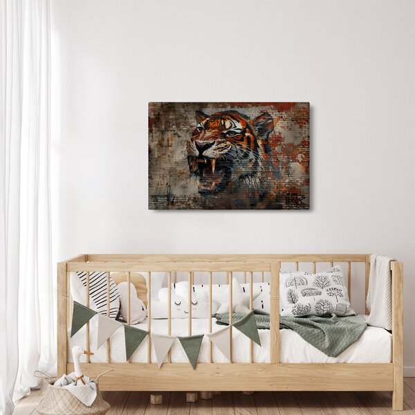 Slika - Tigar od cigle (90x60 cm)