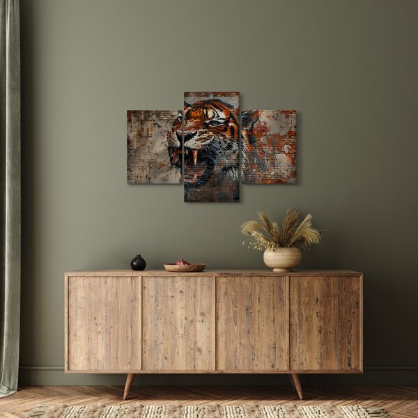 Slika - Tigar od cigle (90x60 cm)