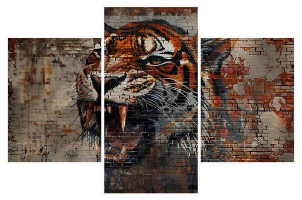 Slika - Tigar od cigle (90x60 cm)