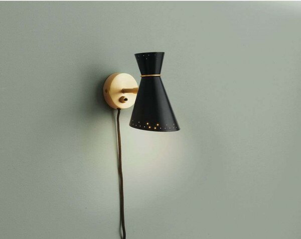 Zidne Svjetiljka Warm Nordic, Bloom, Crno, Dnevna soba, Metal, Vintage