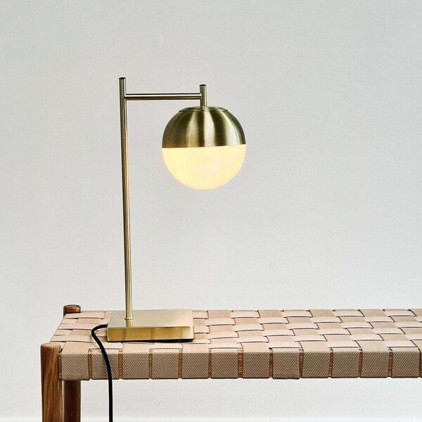 Stolne Lampa Dyberg Larsen, Caen, Zlato / mjed, Dnevna soba, Metal, Skandinavski