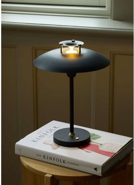 Stolne Lampa Halo Design, prigušiv, Crno, Dnevna soba, Metal