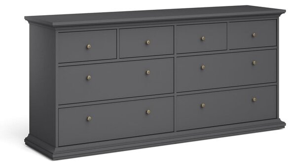 Siva niska komoda 183x87 cm Paris – Tvilum