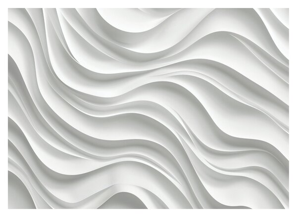 Slika - 3D bijeli valovi (70x50 cm)