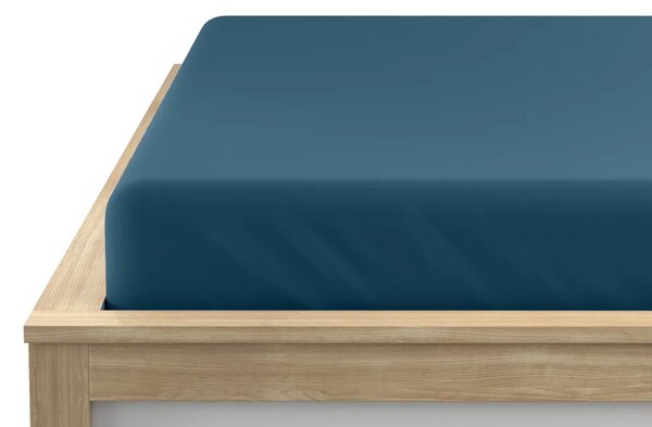 Jersey plahta petrolejska 90 x 200 cm