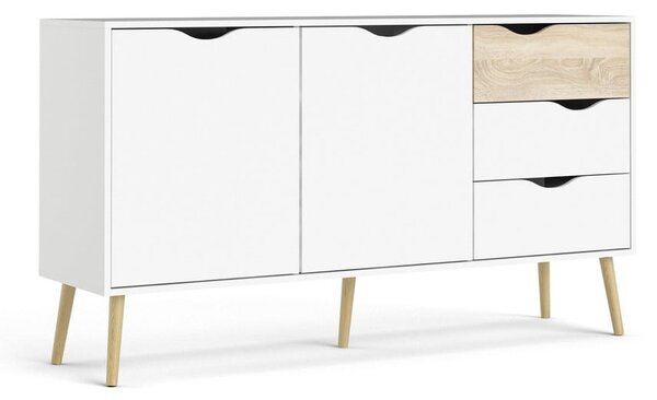 Bijela komoda 147x82x39 cm Oslo – Tvilum