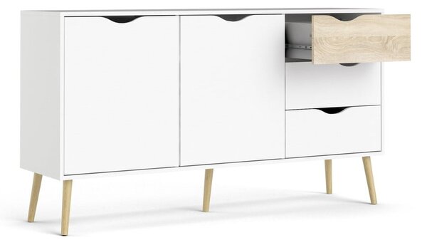 Bijela komoda 147x82x39 cm Oslo – Tvilum