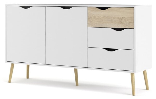 Bijela komoda 147x82x39 cm Oslo – Tvilum