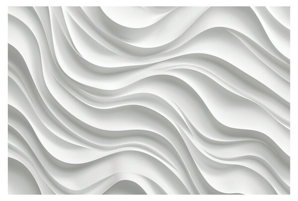 Slika - 3D bijeli valovi (90x60 cm)