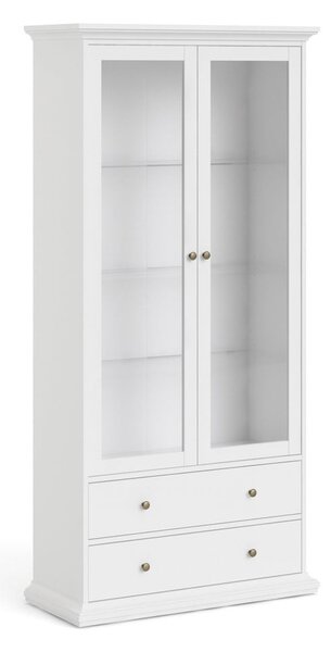 Bijela vitrina 96x201 cm Paris – Tvilum