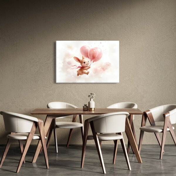 Slika - Zeko s balonima (90x60 cm)