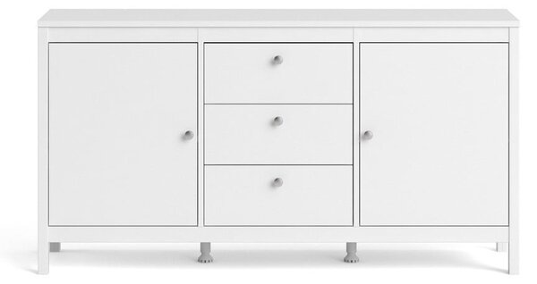 Bijela niska komoda 151x80 cm Madrid – Tvilum