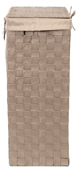 Smeđa košara za rublje s poklopcem Compactor Košara za rublje Linen, visina 60 cm