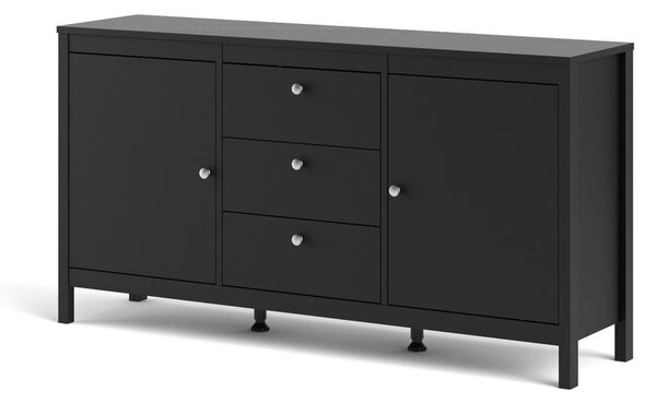 Crna niska komoda 152x80 cm Madrid – Tvilum