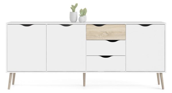 Bijela komoda 196x82x39 cm Oslo – Tvilum