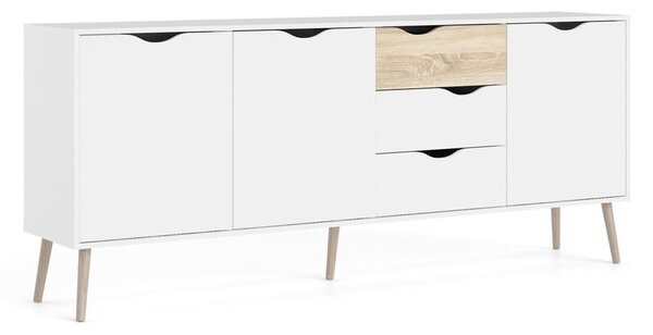 Bijela komoda 196x82x39 cm Oslo – Tvilum