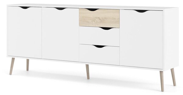 Bijela komoda 196x82x39 cm Oslo – Tvilum