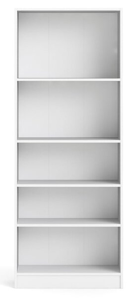 Bijela polica za knjige Tvilum Basic, 79 x 203 cm