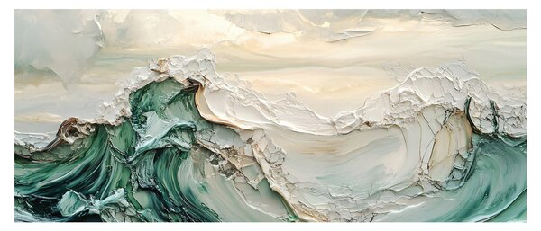 Slika - 3D morska apstrakcija (120x50 cm)