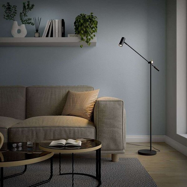 Cato Podna Lampa Dim. Mat Crna/Mesing - Belid