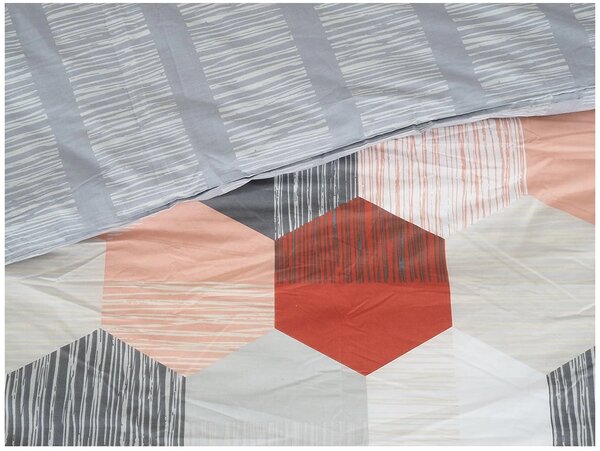 Posteljina od Renforcé pamuka HONEY COMB siva Dimenzije posteljine: 70 x 90 cm | 140 x 200 cm