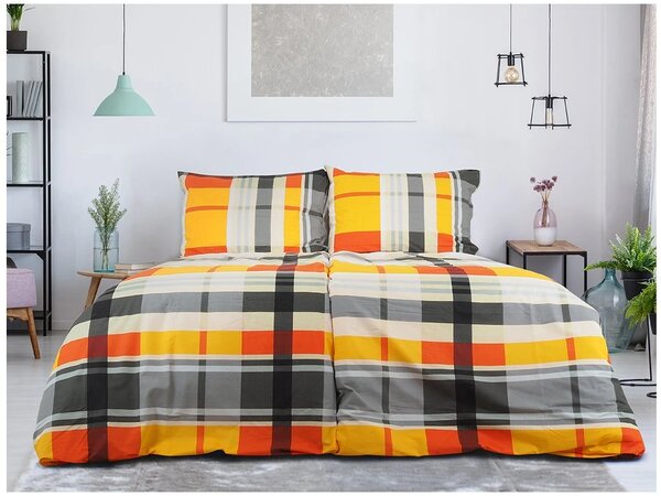Posteljina od Renforcé pamuka ORANGE KUBE šarena Dimenzije posteljine: 70 x 90 cm | 140 x 200 cm