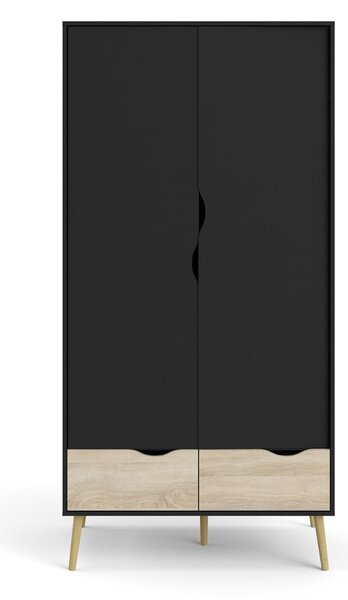 Crni ormar Tvilum Oslo, 98,7 x 200 cm