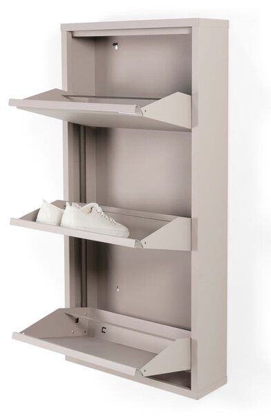 Smeđe-sivi metalni preklopni ormarić za cipele 50x103x15 cm Billy – Spinder Design