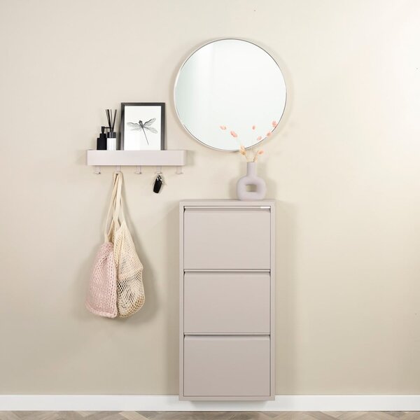 Smeđe-sivi metalni preklopni ormarić za cipele 50x103x15 cm Billy – Spinder Design