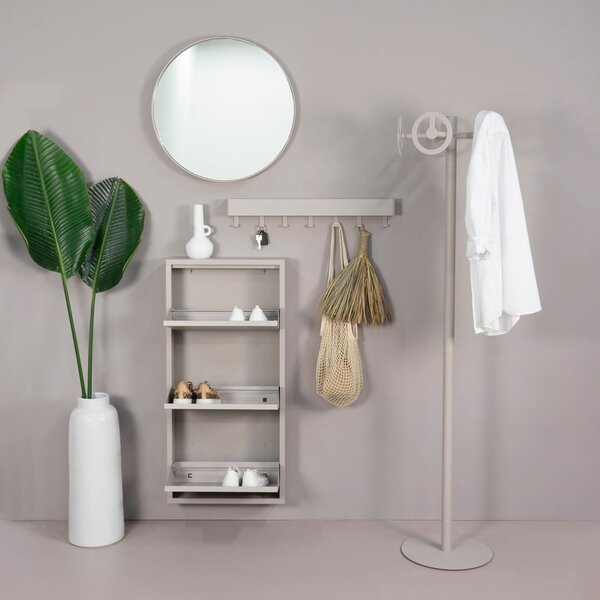Smeđe-sivi metalni preklopni ormarić za cipele 50x103x15 cm Billy – Spinder Design