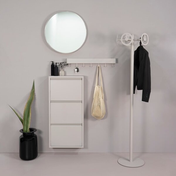 Smeđe-sivi metalni preklopni ormarić za cipele 50x103x15 cm Billy – Spinder Design