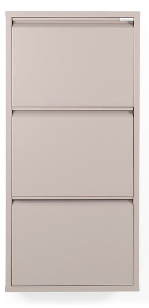 Smeđe-sivi metalni preklopni ormarić za cipele 50x103x15 cm Billy – Spinder Design