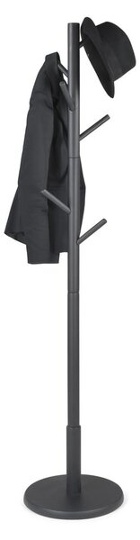 Crna vješalica od masivnog kaučuka ø 36x170 cm Bro – Spinder Design