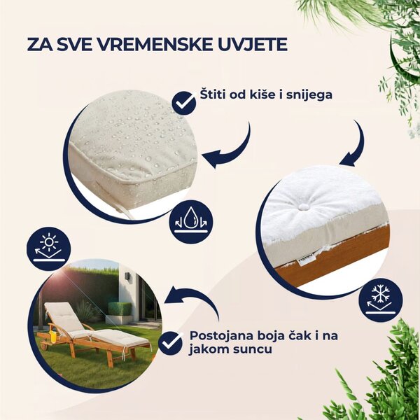 Prostirka za ležaljku TAMI SUN, 195x55x5 cm, bež Detex