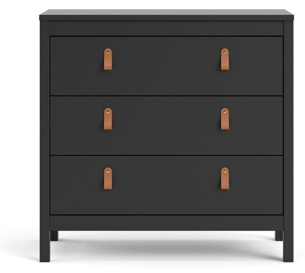 Crna niska komoda 82x80 cm Madrid – Tvilum