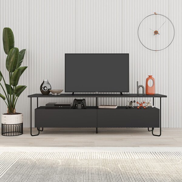 Crna TV komoda 150x45 cm Dilly – Marckeric