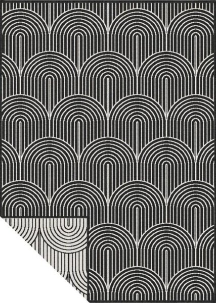 Crno-bijeli vanjski tepih 240x330 cm Pangli Black – Hanse Home