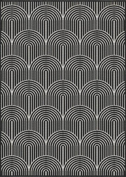 Crno-bijeli vanjski tepih 240x330 cm Pangli Black – Hanse Home
