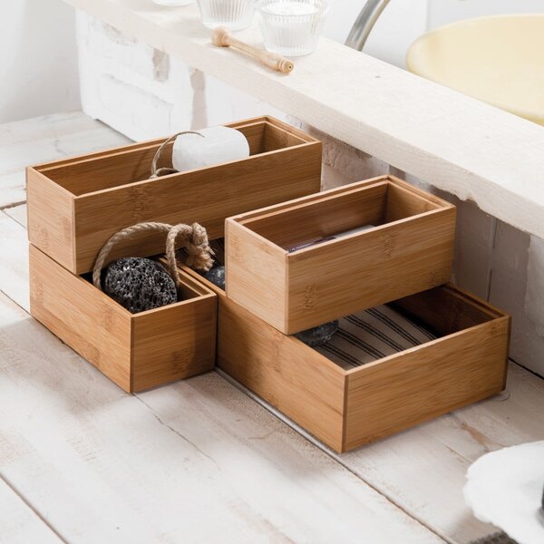 Organizator od bambusa Compactor Woody, 30 x 15 x 6,35 cm