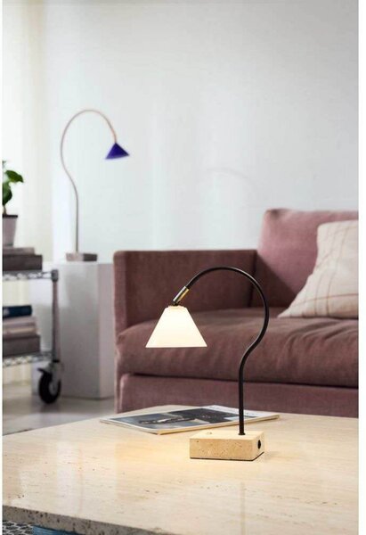 Prijenosna stolna lampa Question, crna/opal - Halo Design