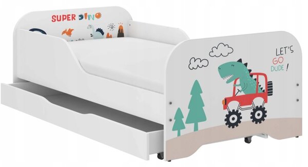 Kompletan dječji krevet 140 x 70 cm - T-REX