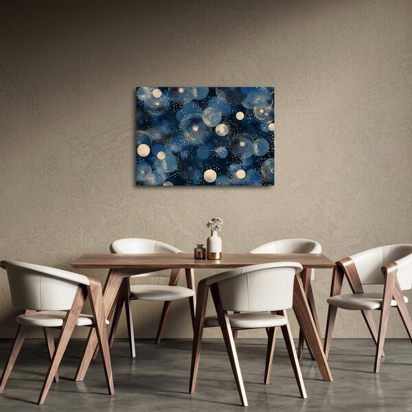 Slika - Plavo-zlatni prsteni (70x50 cm)