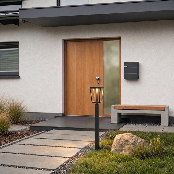 Lucande Lynx LED svjetlo za stazu, 95,5 cm, crno, IP65, Crno, Metal