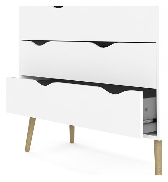 Bijela komoda Tvilum Oslo, 99 x 101 cm