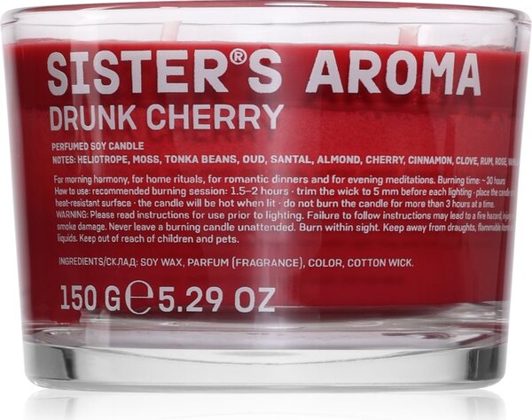 Sister's Aroma Drunk Cherry mirisna svijeća 150 g