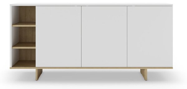 Bijela niska komoda u dekoru hrasta 170x80 cm Cequoia – Marckeric