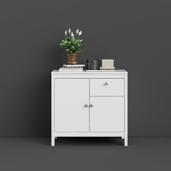 Bijela niska komoda 82x80 cm Madrid – Tvilum