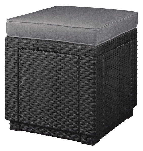 Tamno sivi vrtni tabure Cube – Keter